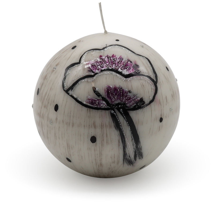 Candle ball "Weisse Lilie" (white lily), 