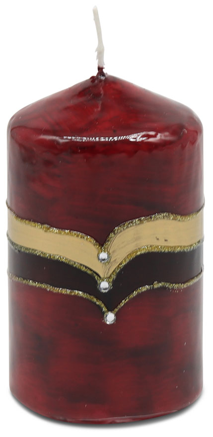 Kerzenzylinder Ornament 8 rot, 