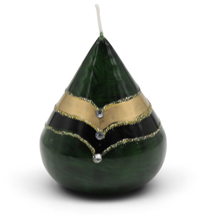 Candle ellipse Ornament 8 green, 