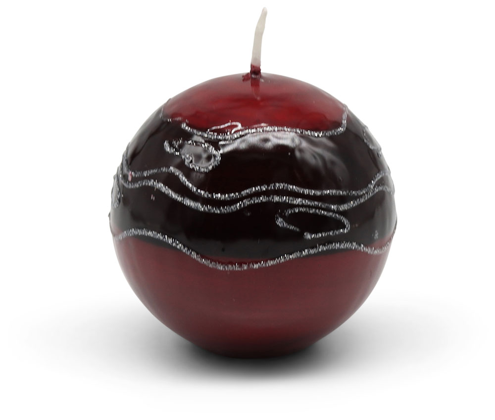 Candle ball Ornament 9 red, 