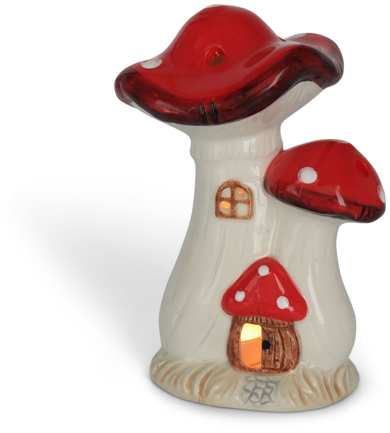 Tealight holder mushroom house Mahalia, 