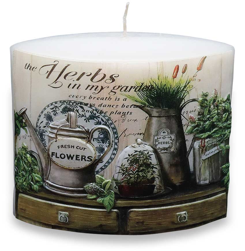 Candle "Herbs" oval, 