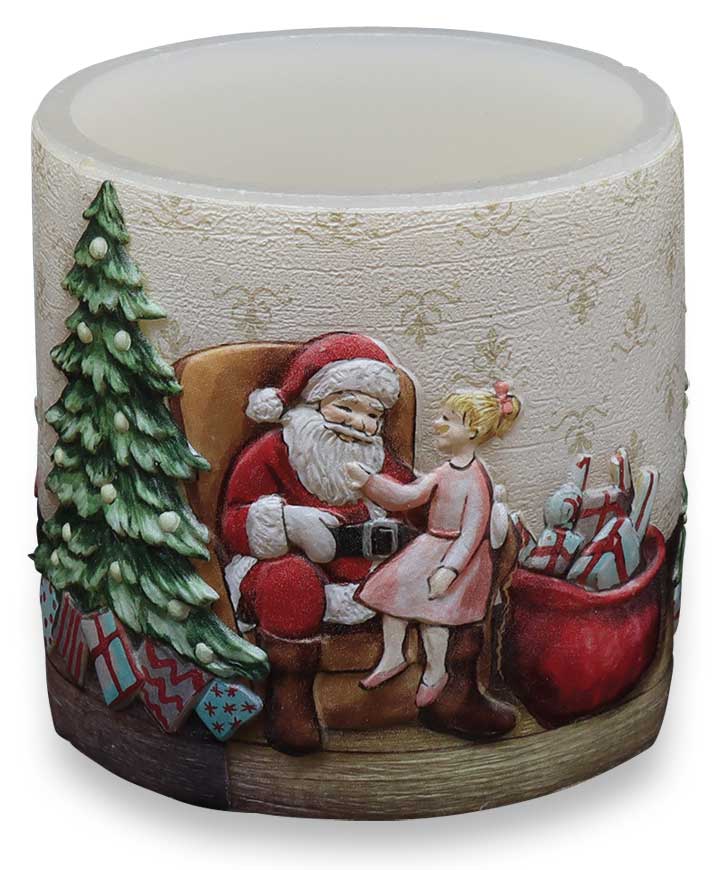 Candle tealight holder "Weihnachtsabend" (christmas evening), 