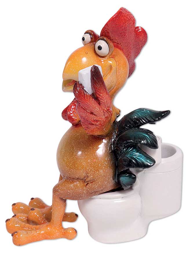 Cock Gustav at toilet, 