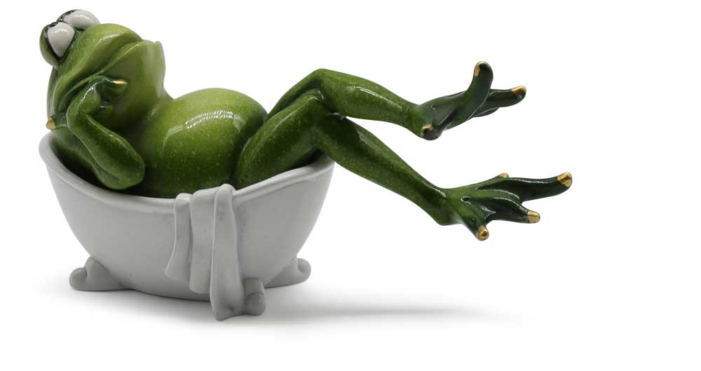 Frosch Pascal badet, 