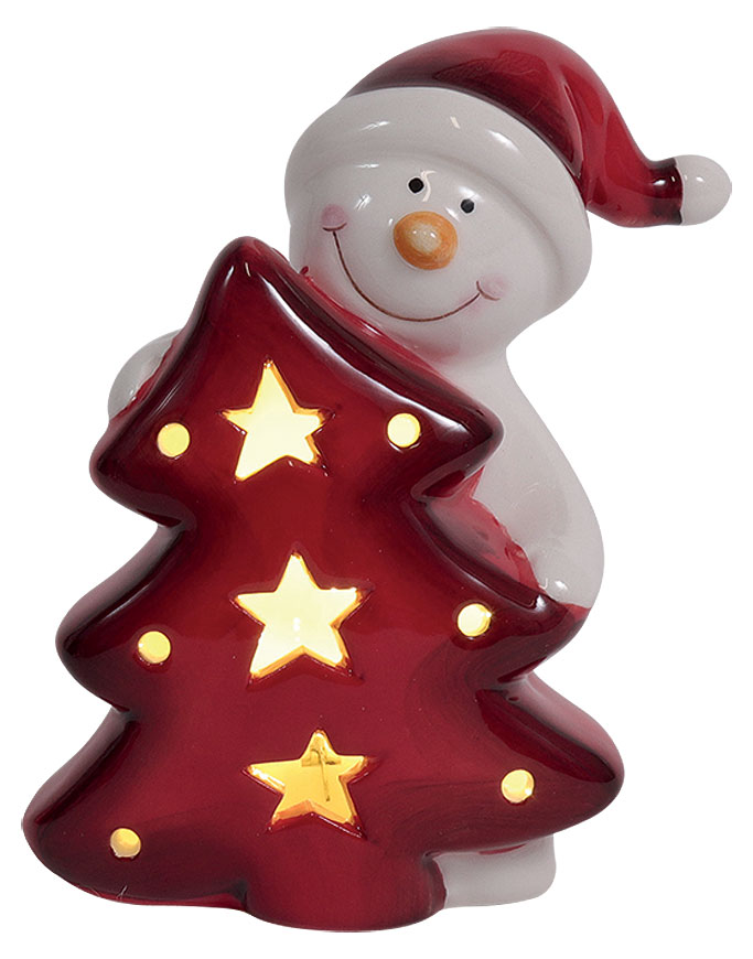 LED Snowman mit christmas tree, 