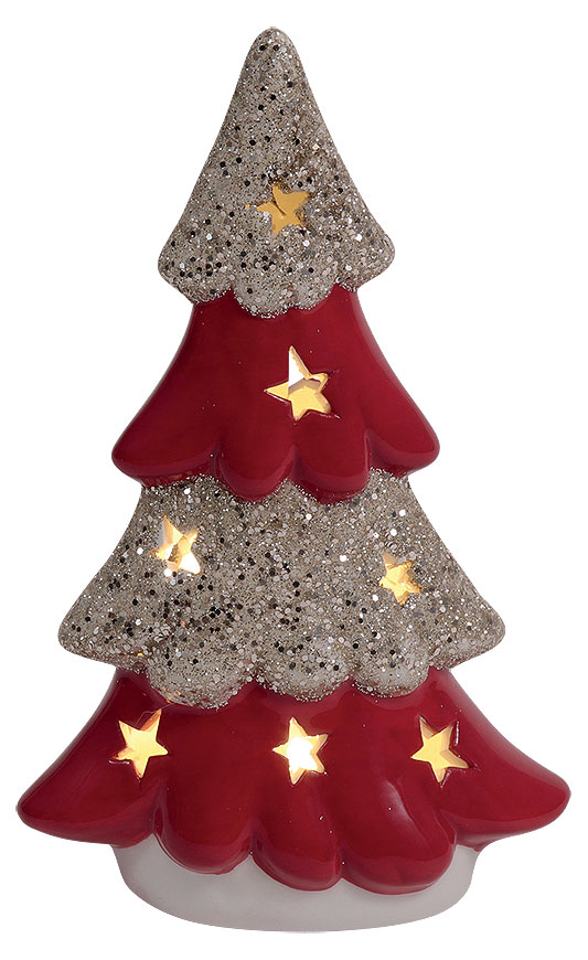 Tealight holder glitter christmas tree, 