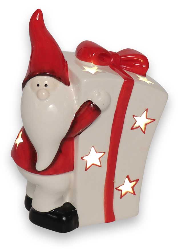 LED Santa Claus with gift, 