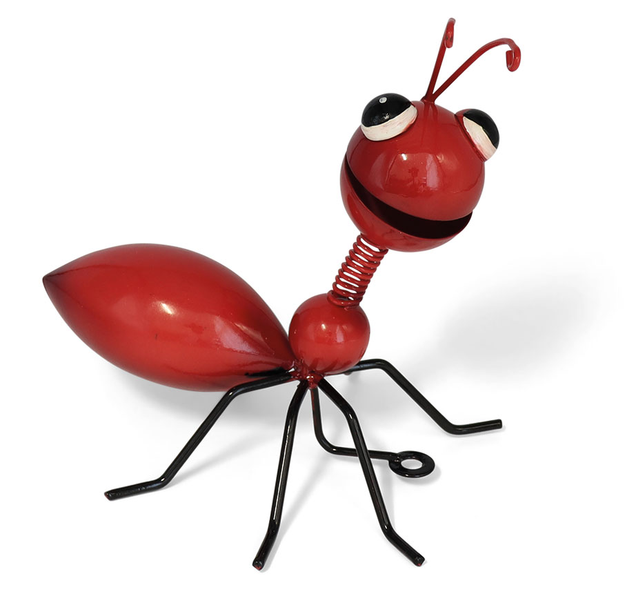 Metal ant, red, 