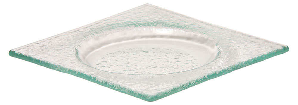 Glass plate clear for round candles, 