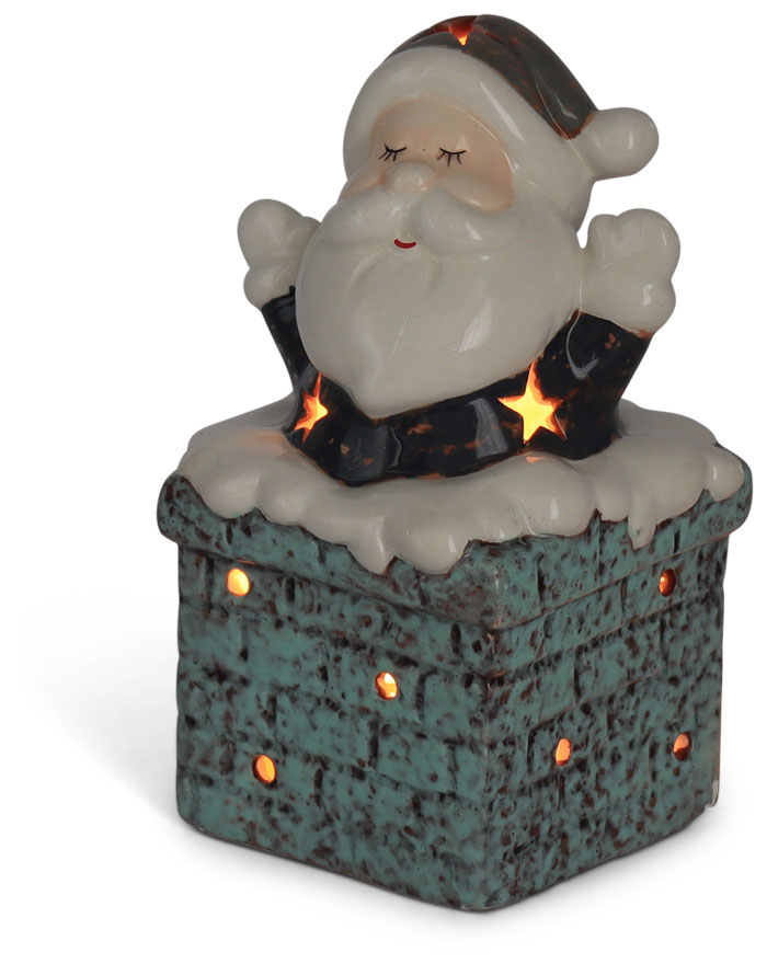 Santa Claus on chimney, 