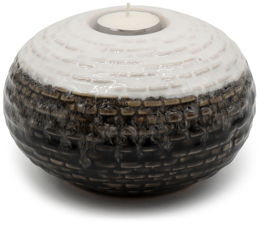 Tealight holder ceramics serie "Carpo", 