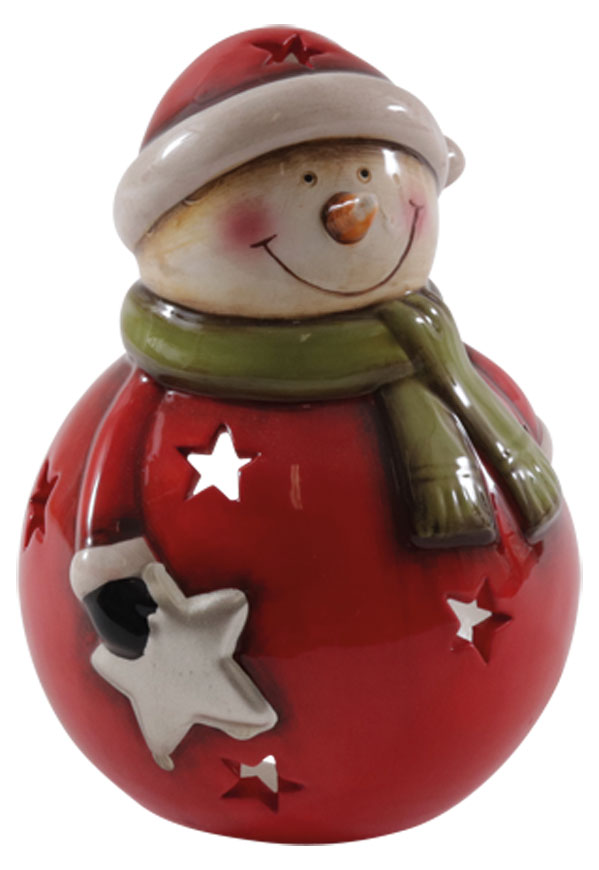 Tealight holder snowman "Gustav", 