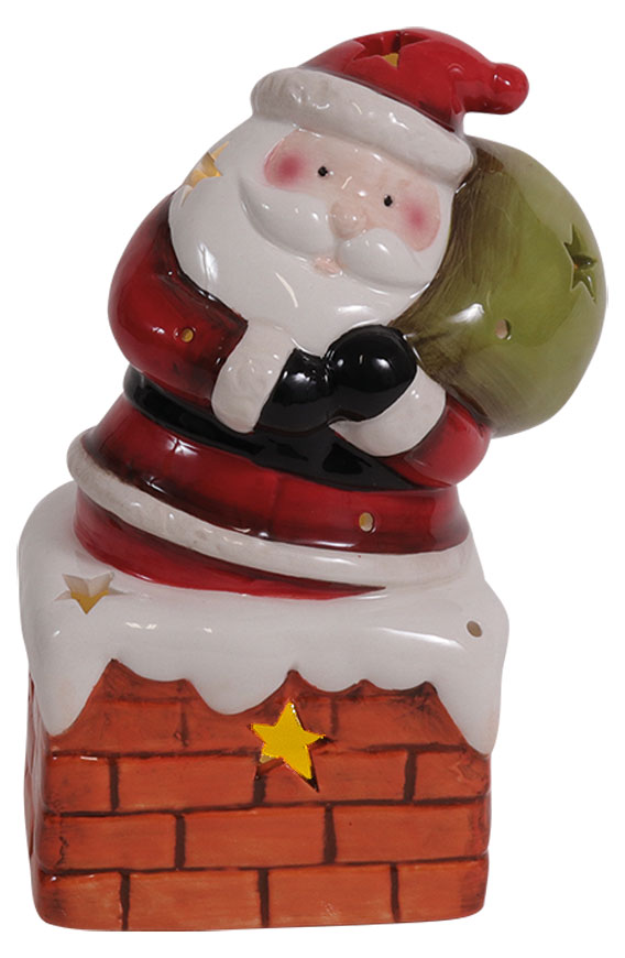 LED Santa Claus on chimney, 