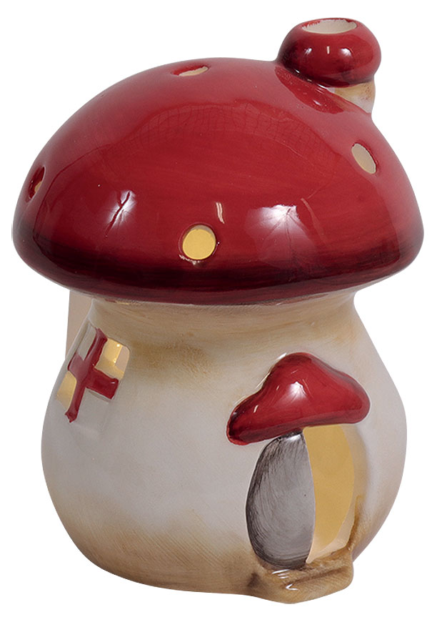 Tealight holder mushroom house, 