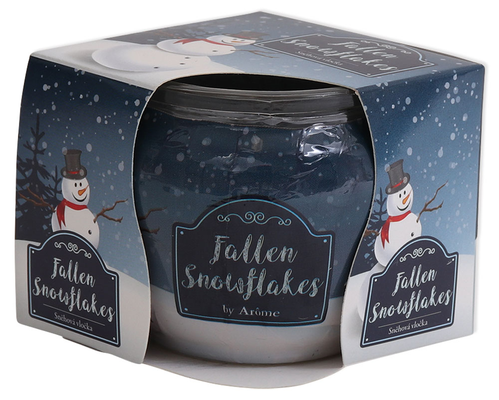 Aromatic candle in a glass Fallen Snowflakes, 