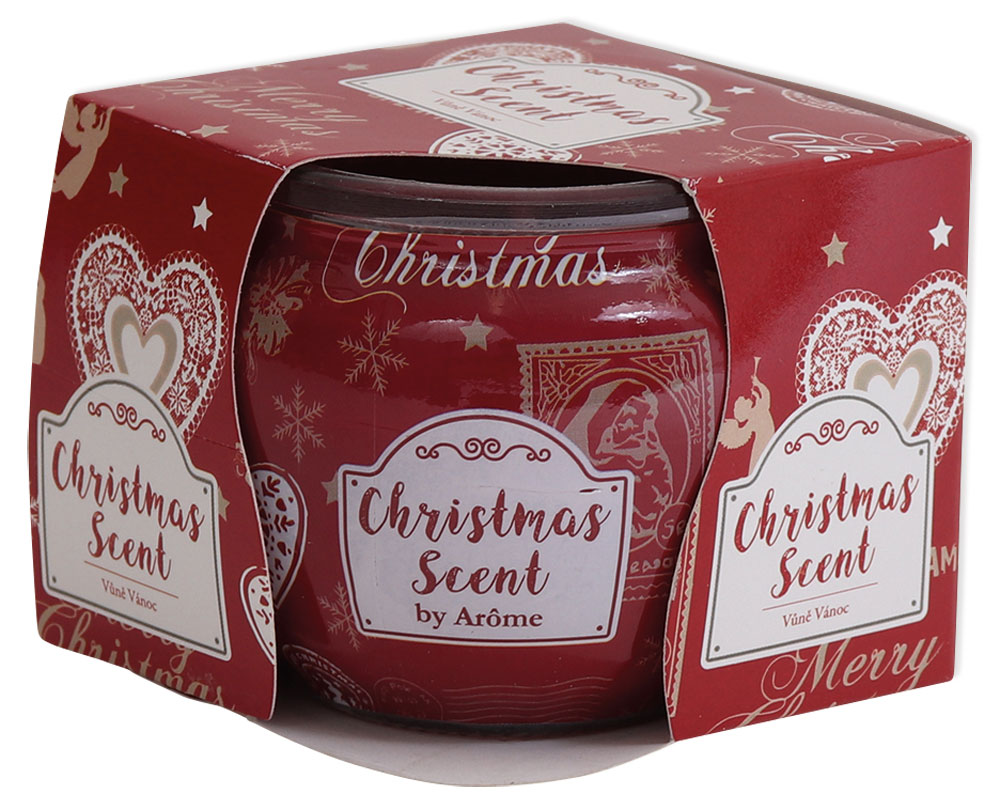 Aromatic candle in a glass Cranberry & Caramel, 