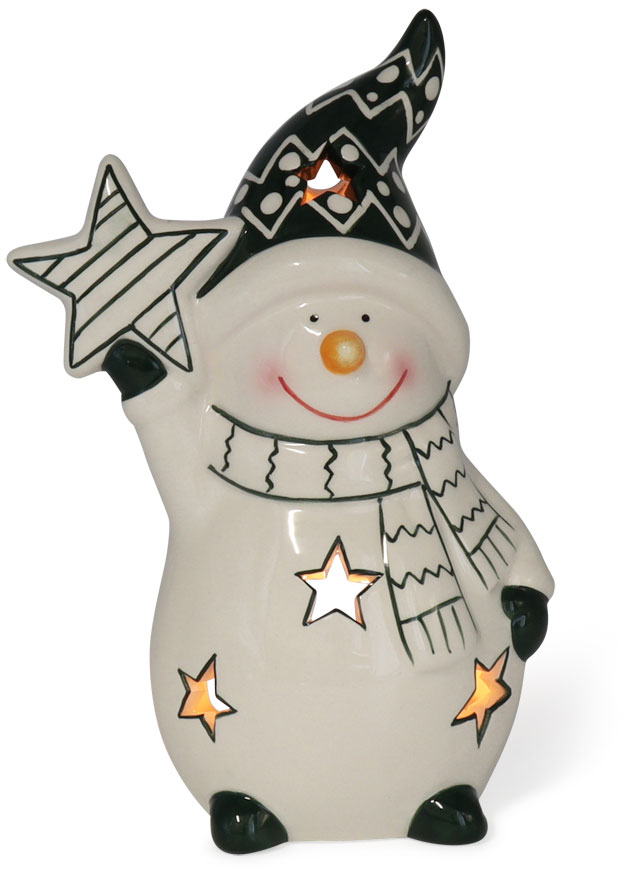 Tealight holder snowman Oskar, 