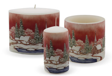 NEW: Candle serie «Winterdorf» (winter village)